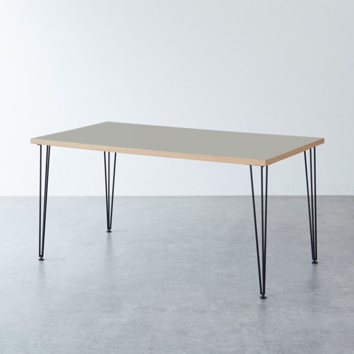 メラミン天板 ダイニングテーブル 幅150cm / スチール脚