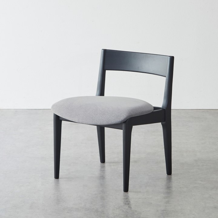 アームレスチェア / ファブリック座面