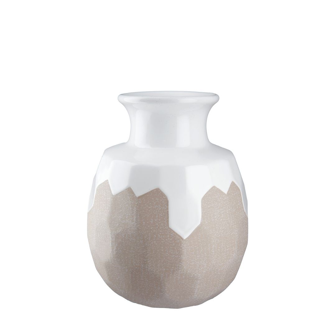 フラワーベース セラミック つぼ型