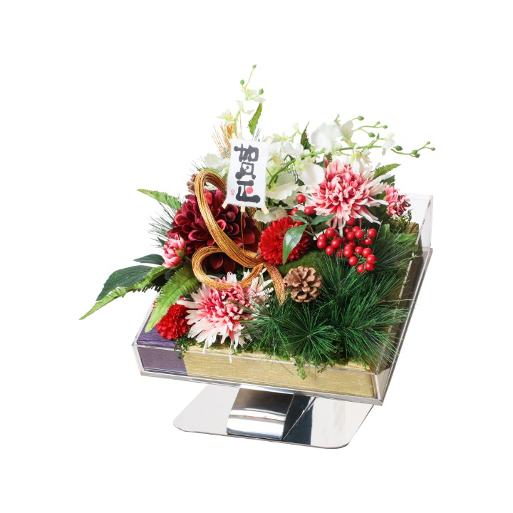 常盤色アクリルボックス飾り