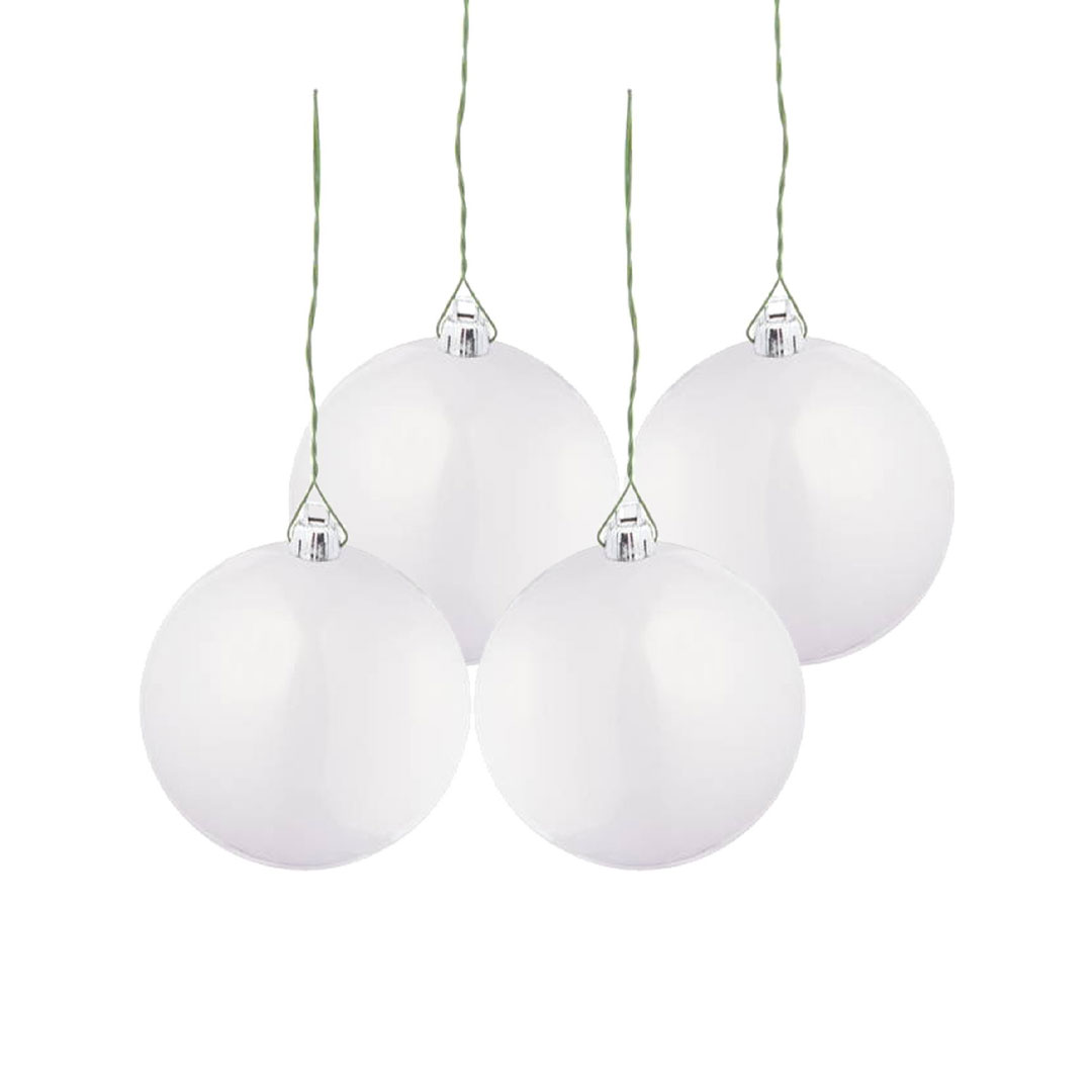 パールボール オーナメント ホワイト 6cm / 8点セット