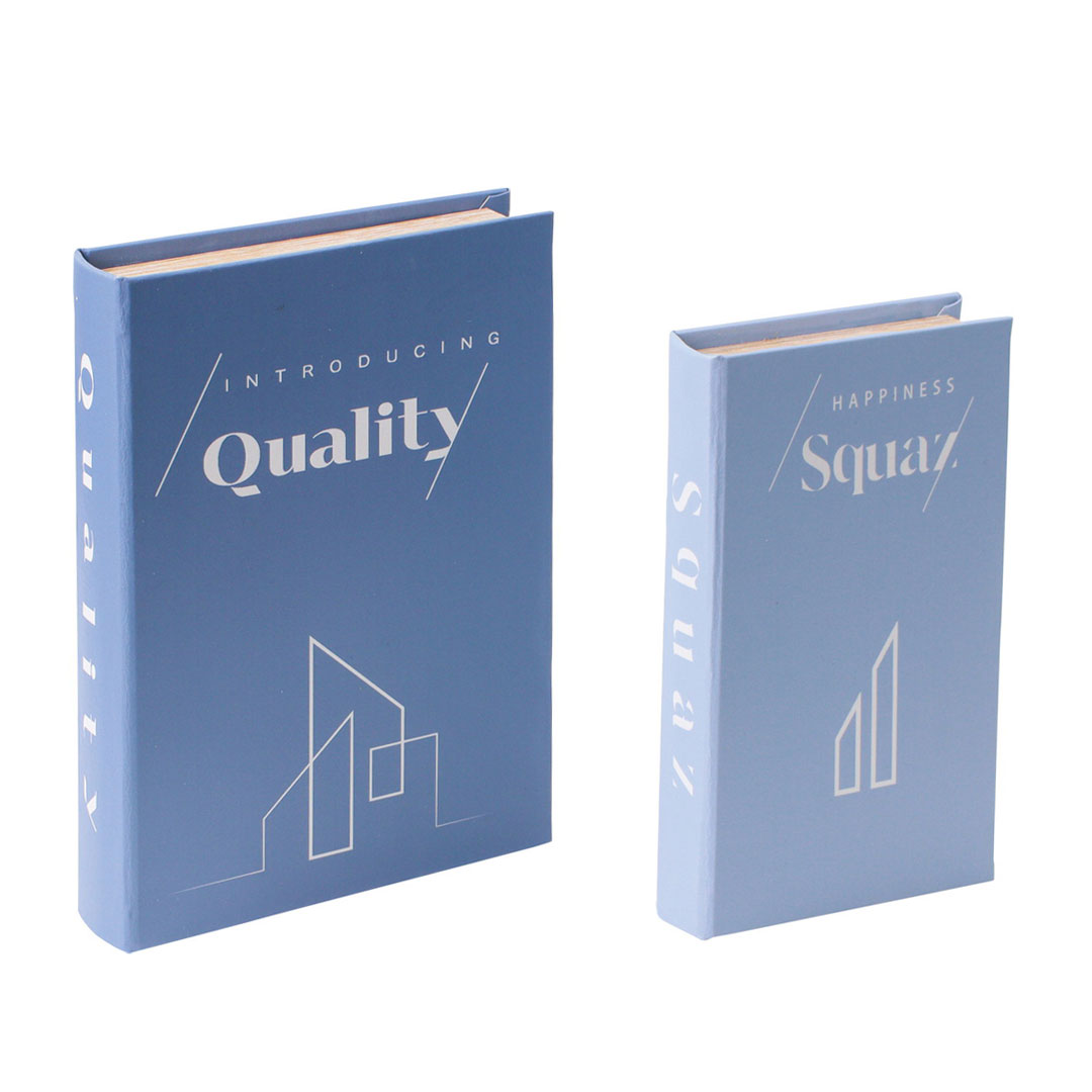 ブックケースモダン ブルー2Pセット